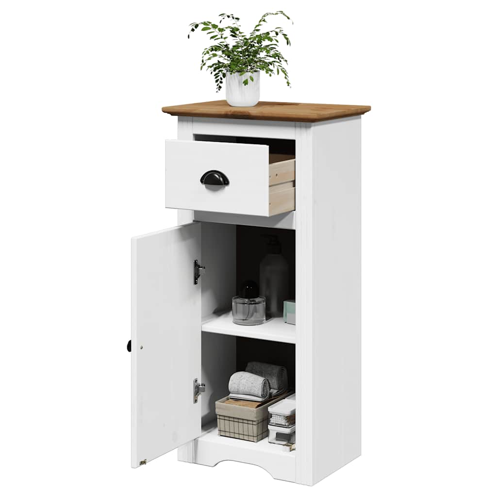 Mobile da Bagno BODO Bianco e Marrone 44x30x90 cm | homemem39