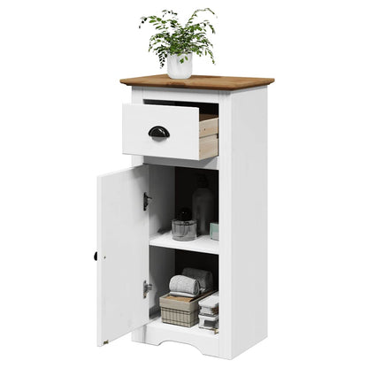 Mobile da Bagno BODO Bianco e Marrone 44x30x90 cm | homemem39