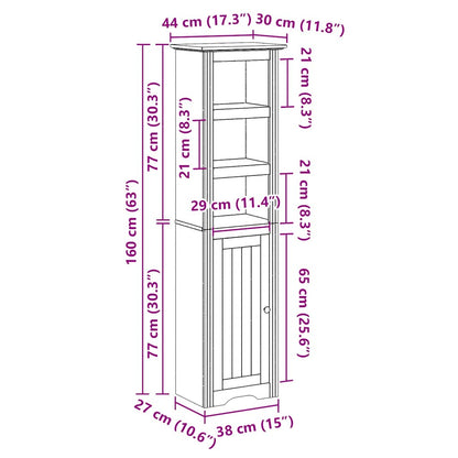 Mobile da Bagno BODO Bianco 44x30x160 cm | homemem39