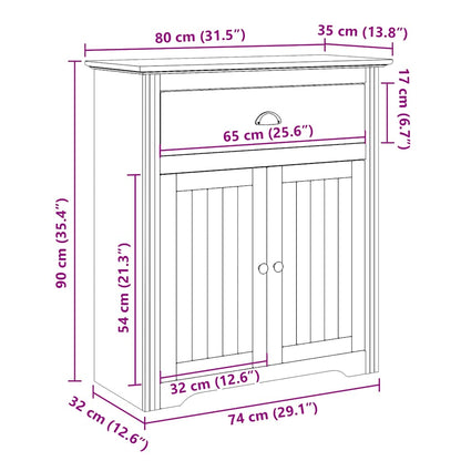 Mobile da Ingresso BODO Bianco 80x35x90 cm