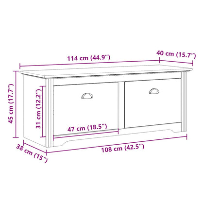 Panca da Ingresso BODO Bianca 114x40x45 cm | homemem39