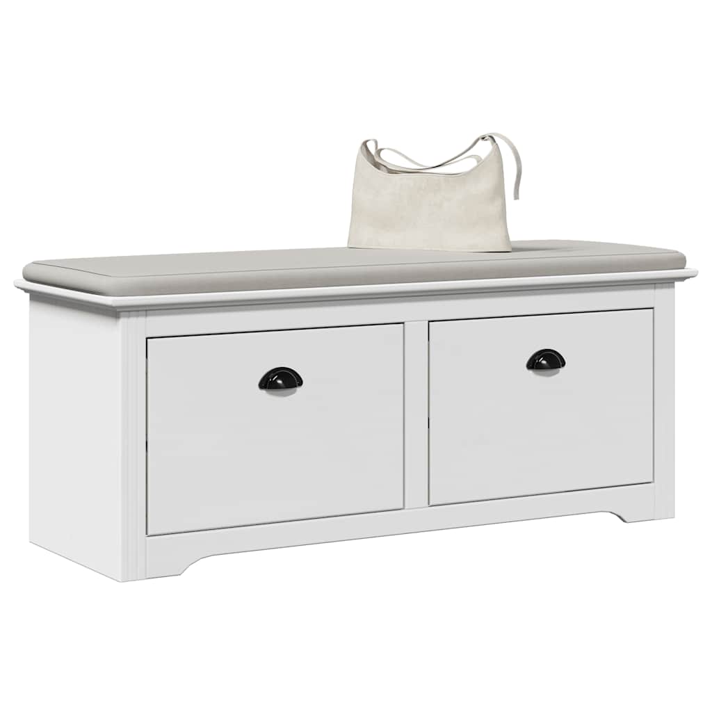 Panca da Ingresso BODO Bianca 114x40x45 cm | homemem39