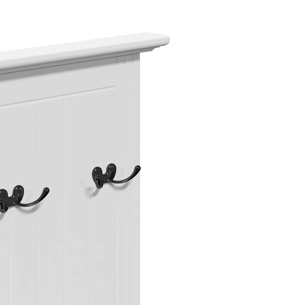 Mobiletto da Ingresso con Ganci BODO Bianco 50x40x157 cm | homemem39