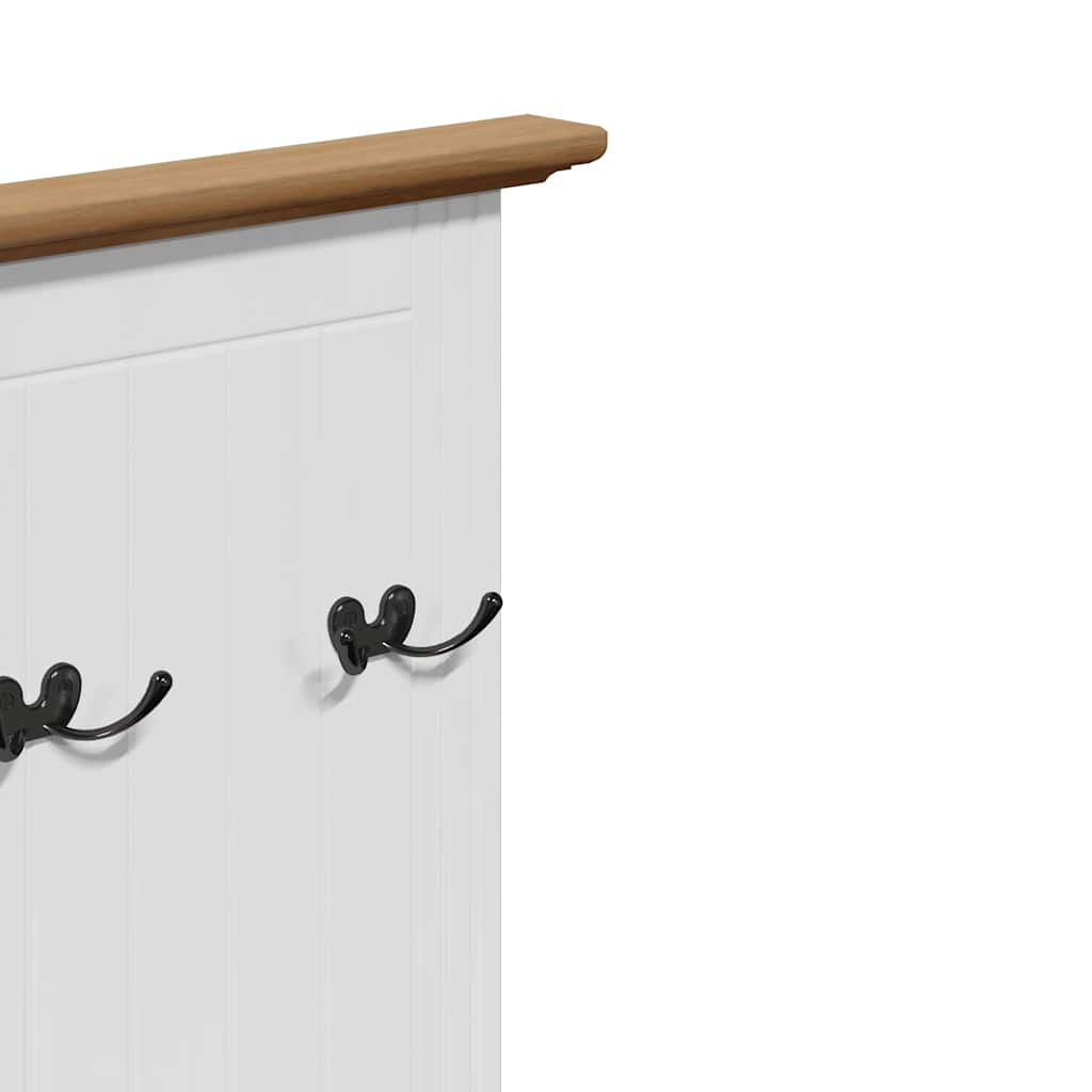 Mobile da Ingresso con Ganci BODO Bianco e Marrone 50x40x157 cm | homemem39