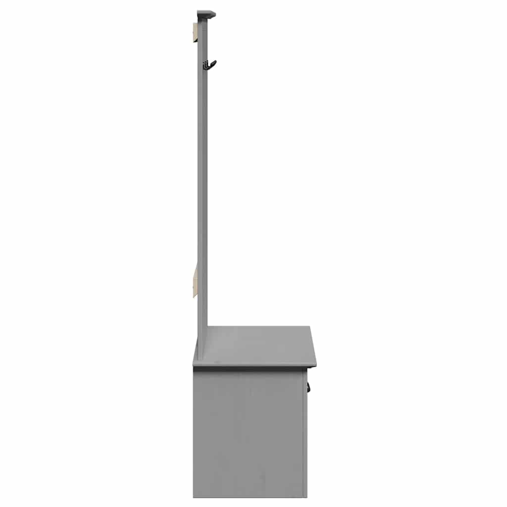 Mobiletto da Ingresso con Ganci BODO Grigio 50x40x157 cm | homemem39