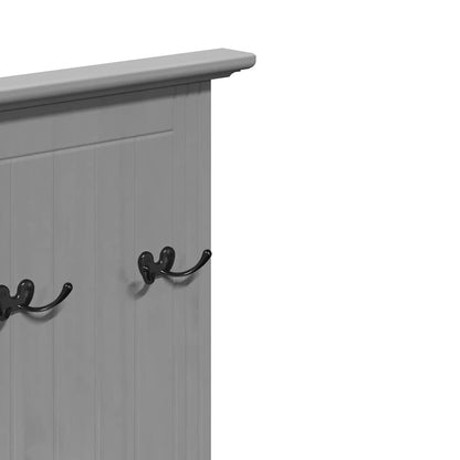 Mobiletto da Ingresso con Ganci BODO Grigio 50x40x157 cm | homemem39