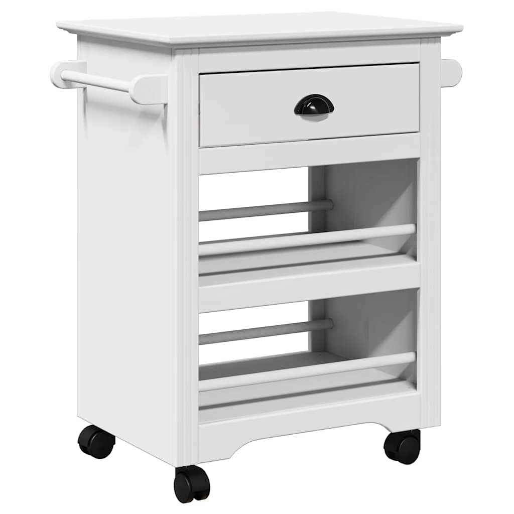 Carrello da Cucina BODO Bianco 67,5x45x80 cm - homemem39
