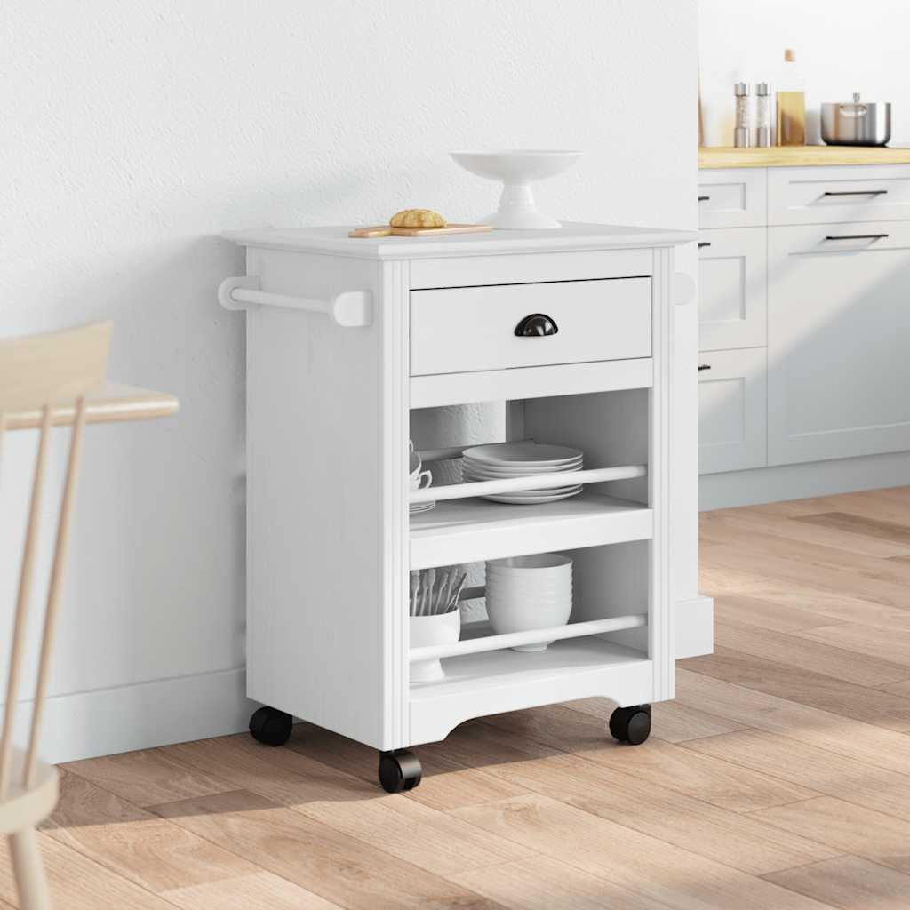 Carrello da Cucina BODO Bianco 67,5x45x80 cm - homemem39