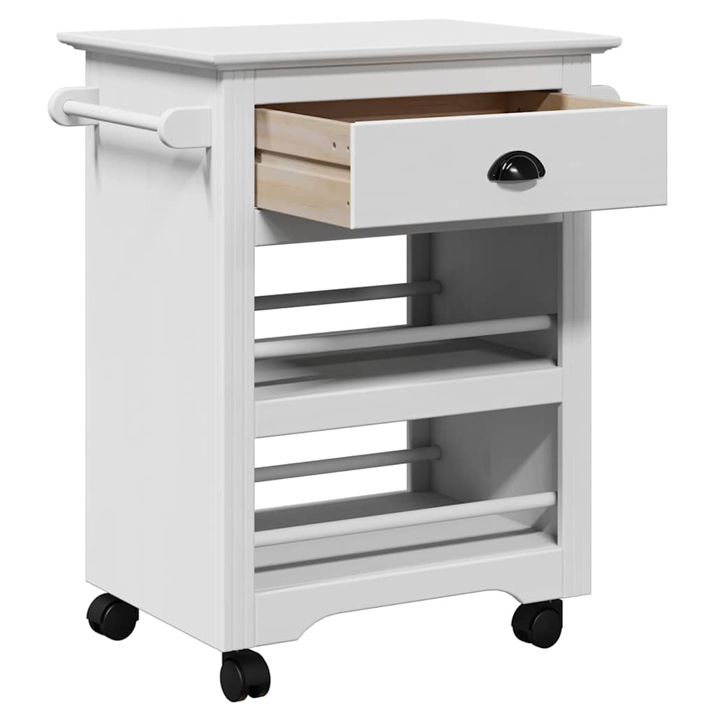 Carrello da Cucina BODO Bianco 67,5x45x80 cm - homemem39