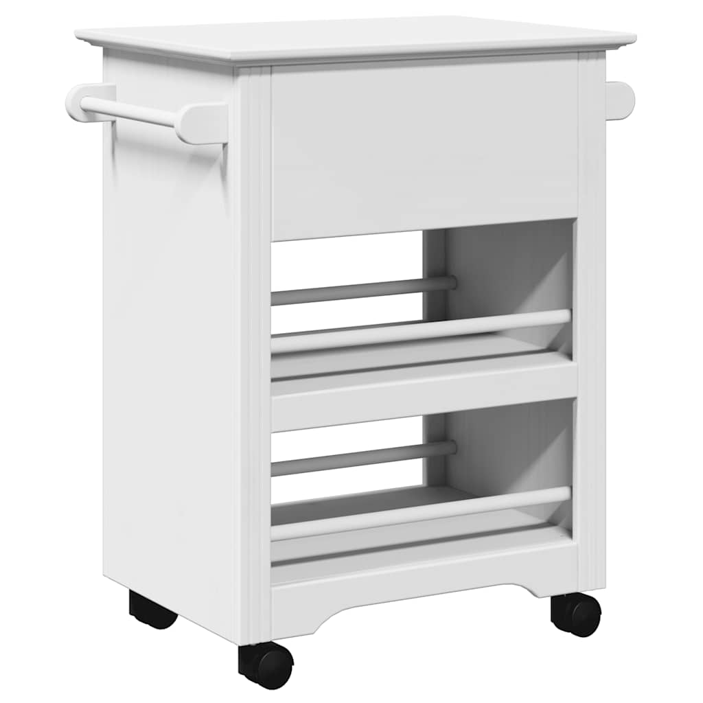 Carrello da Cucina BODO Bianco 67,5x45x80 cm - homemem39