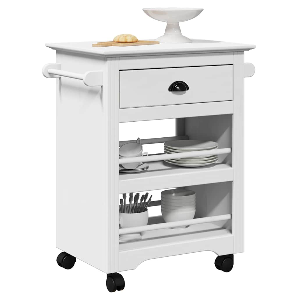 Carrello da Cucina BODO Bianco 67,5x45x80 cm - homemem39
