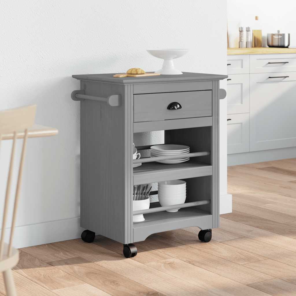 Carrello da Cucina BODO Grigio 67,5x45x80 cm - homemem39