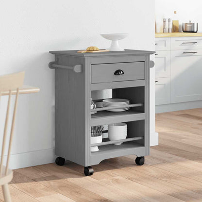Carrello da Cucina BODO Grigio 67,5x45x80 cm - homemem39