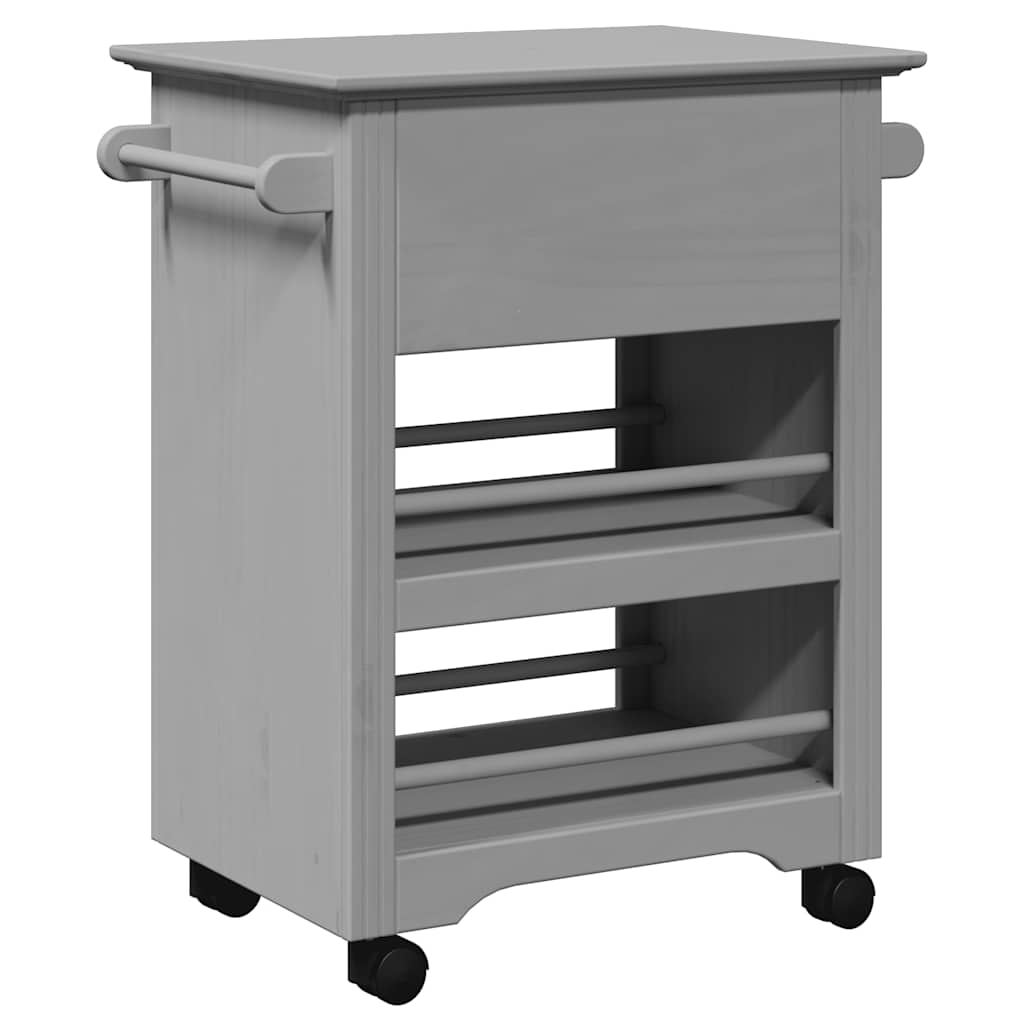 Carrello da Cucina BODO Grigio 67,5x45x80 cm - homemem39