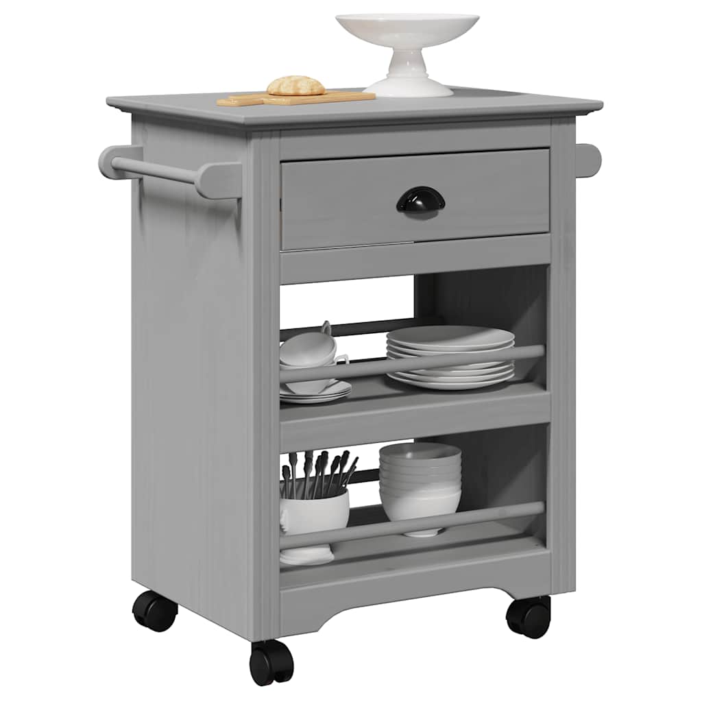 Carrello da Cucina BODO Grigio 67,5x45x80 cm - homemem39