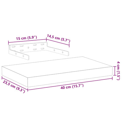 Mensole Pensili 4 pz 40x23,5x4 cm in Truciolato | homemem39