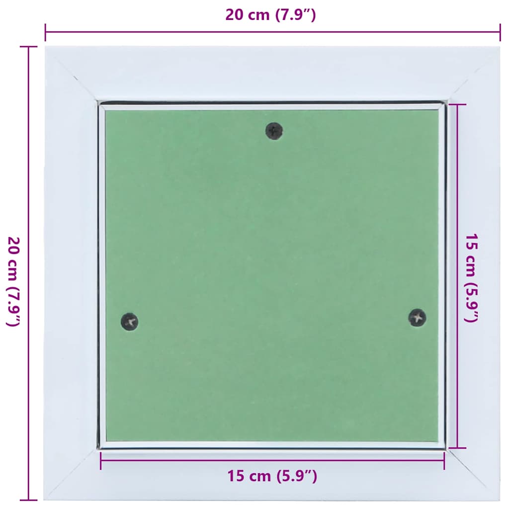 Pannello di Accesso Verde e Argento 20 x 20 cm
