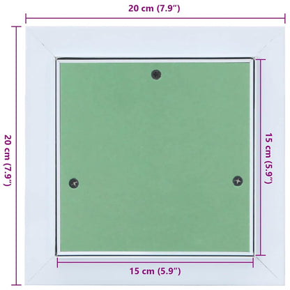 Pannello di Accesso Verde e Argento 20 x 20 cm
