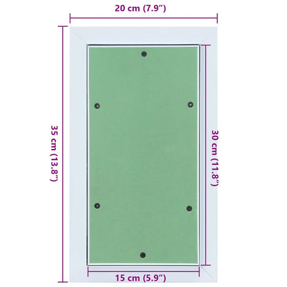 Pannello di Accesso Verde e Argento 20 x 35 cm