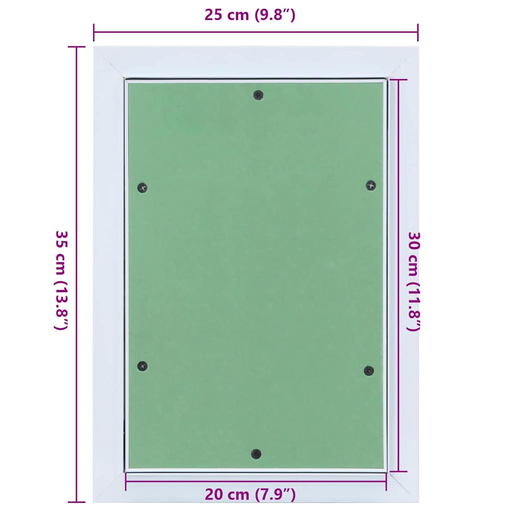 Pannello di Accesso Verde e Argento 25 x 35 cm
