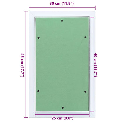 Pannello di Accesso Verde e Argento 30 x 45 cm