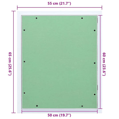 Pannello di Accesso Verde e Argento 55 x 65 cm