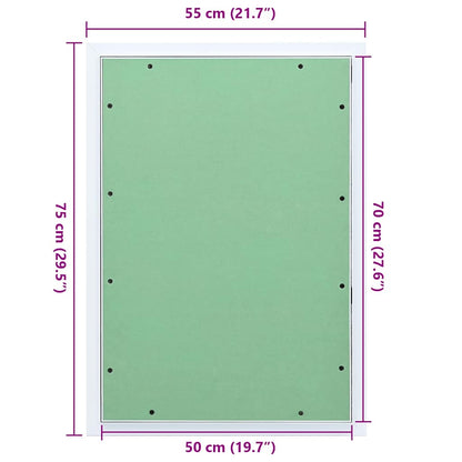 Pannello di Accesso Verde e Argento 55 x 75 cm