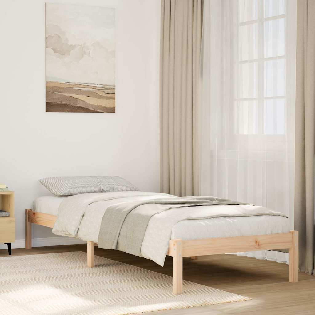 Letto Extra Lungo senza Materasso in Legno di Pino