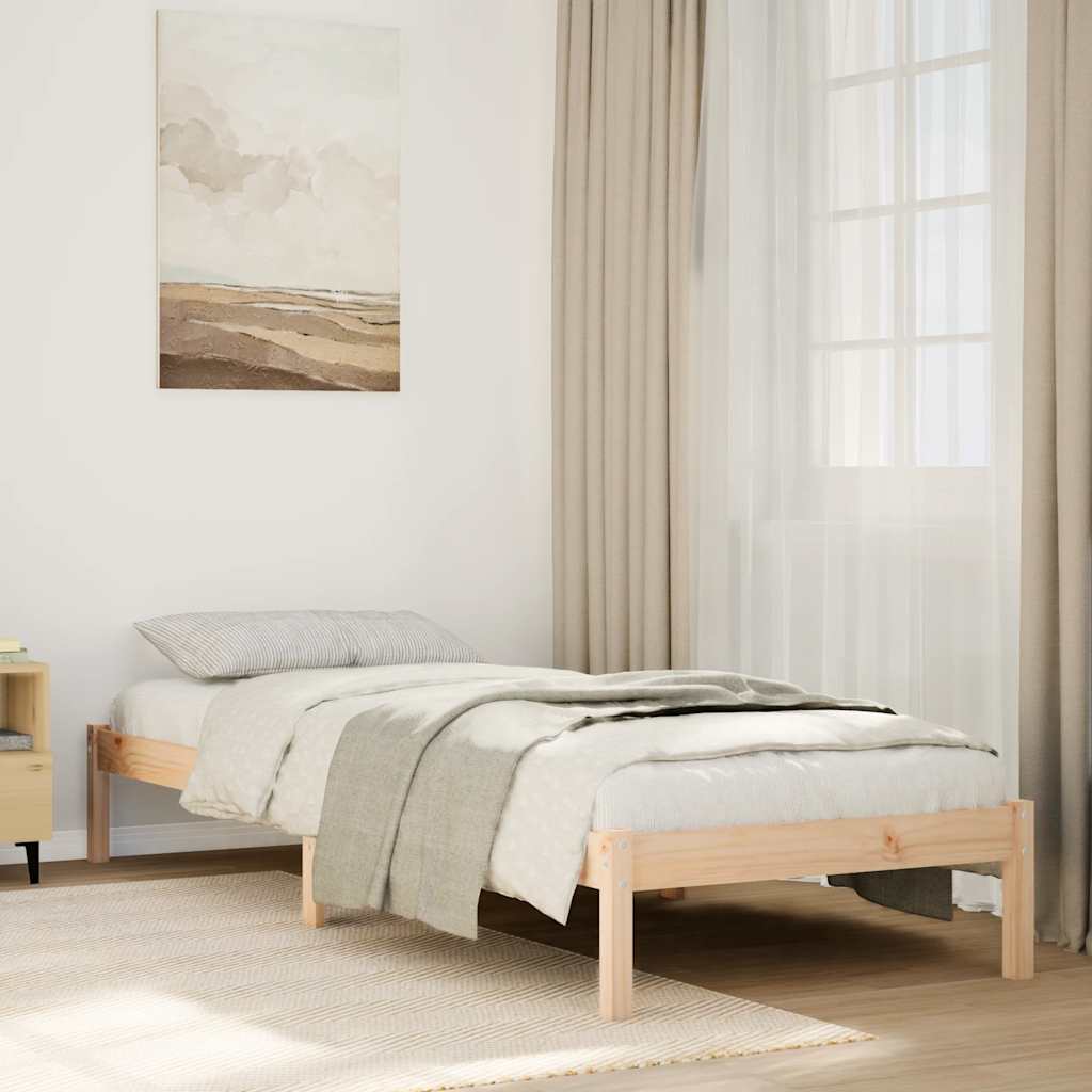 Letto Extra Lungo senza Materasso in Legno di Pino