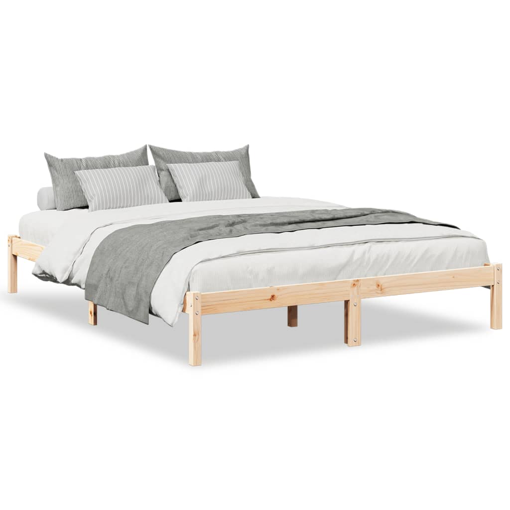 Letto Extra Lungo senza Materasso 160x210 cm in Legno di Pino - homemem39