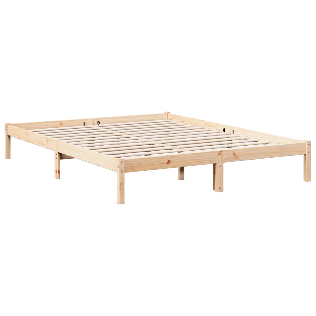 Letto Extra Lungo senza Materasso 160x210 cm in Legno di Pino | homemem39