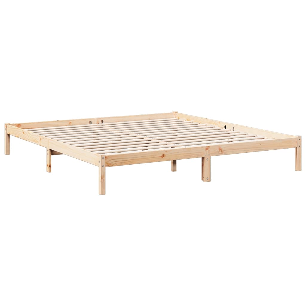 Letto Extra Lungo senza Materasso 180x210 cm in Legno di Pino - homemem39