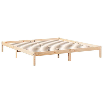 Letto Extra Lungo senza Materasso 180x210 cm in Legno di Pino - homemem39