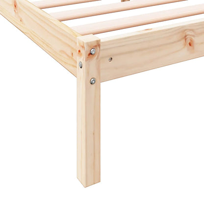 Letto Extra Lungo senza Materasso 180x210 cm in Legno di Pino