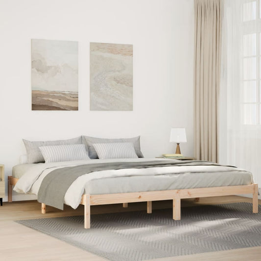 Letto Extra Lungo senza Materasso 180x210 cm in Legno di Pino - homemem39