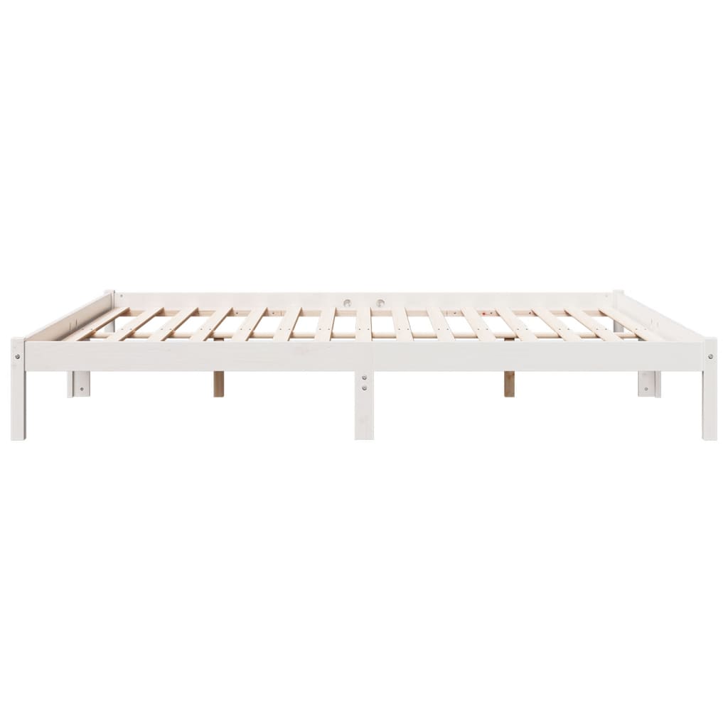 Letto Extra Lungo senza Materasso Bianco 180x210 cm in Pino | homemem39