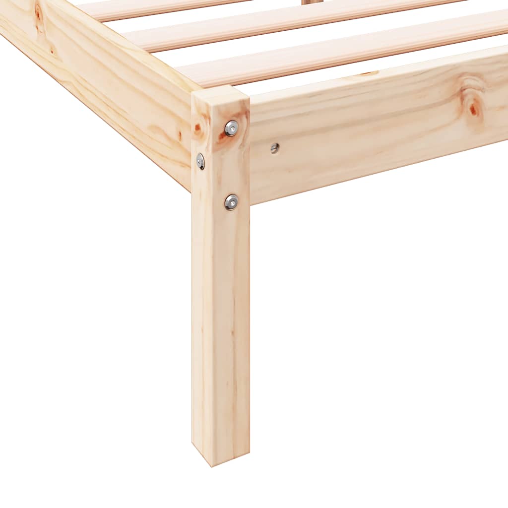 Letto Extra Lungo senza Materasso 200x210 cm in Legno di Pino