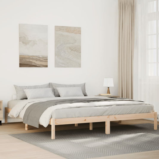 Letto Extra Lungo senza Materasso 200x210 cm in Legno di Pino | homemem39