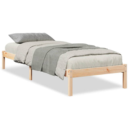 Letto Extra Lungo senza Materasso 80x220 cm in Legno di Pino - homemem39