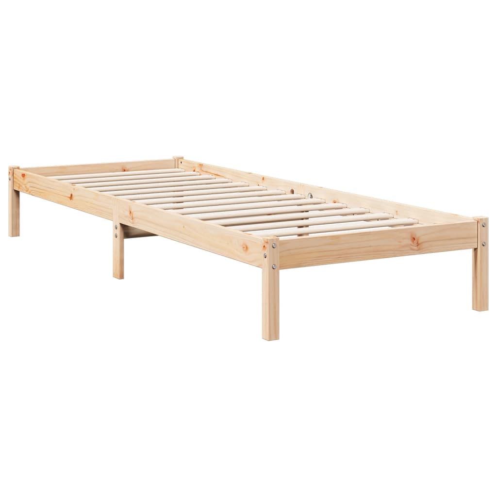 Letto Extra Lungo senza Materasso 80x220 cm in Legno di Pino - homemem39