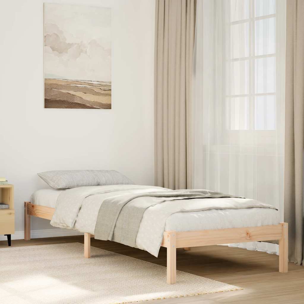 Letto Extra Lungo senza Materasso in Legno di Pino