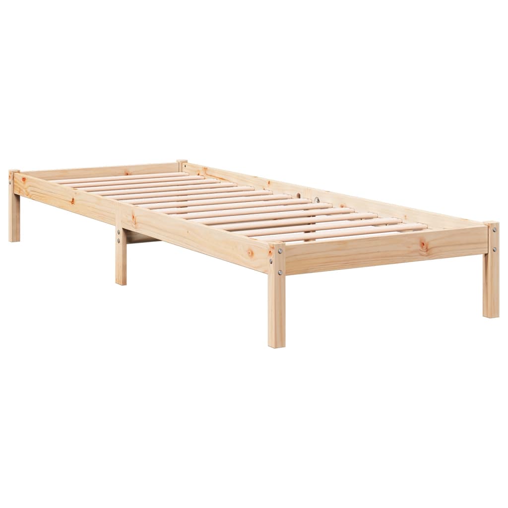 Letto Extra Lungo senza Materasso 90x220 cm in Legno di Pino - homemem39