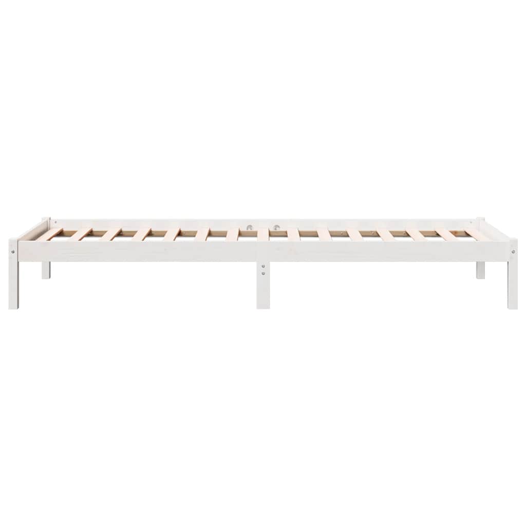 Letto Extra Lungo senza Materasso Bianco 100x220 cm in Pino