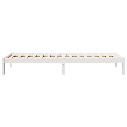 Letto Extra Lungo senza Materasso Bianco 100x220 cm in Pino