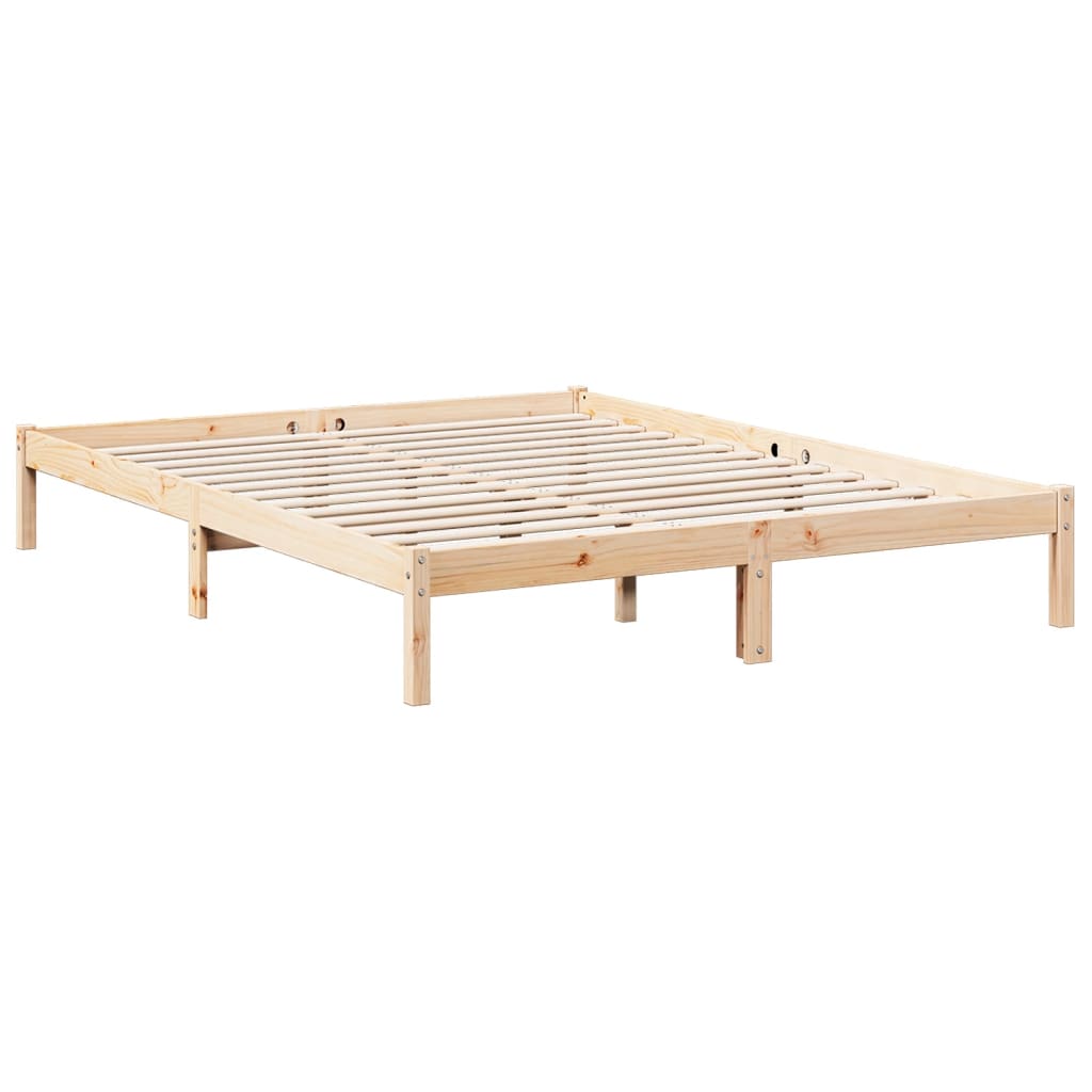 Letto Extra Lungo senza Materasso 140x220 cm in Legno di Pino | homemem39