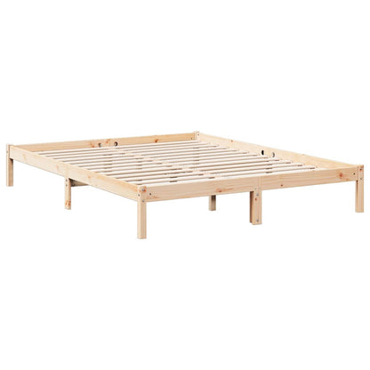 Letto Extra Lungo senza Materasso 140x220 cm in Legno di Pino - homemem39