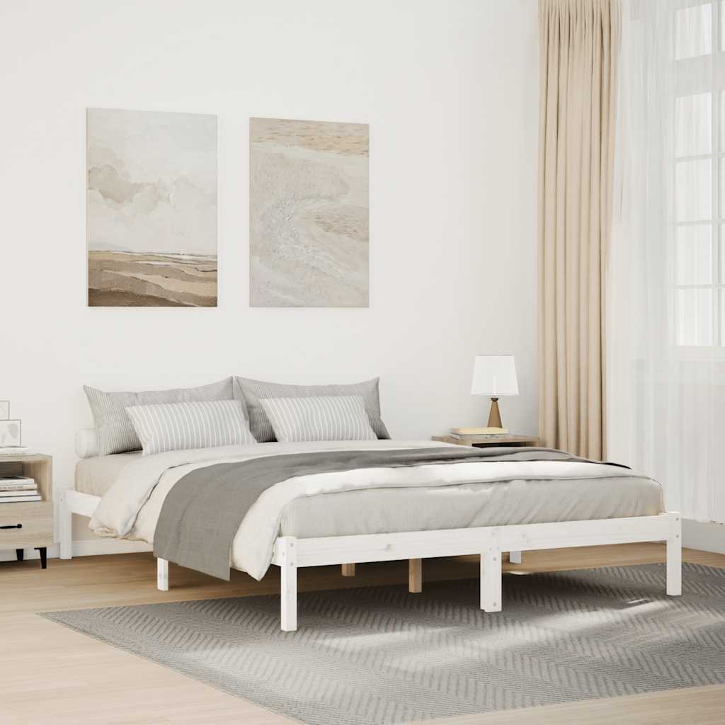 Letto Extra Lungo senza Materasso in Legno di Pino