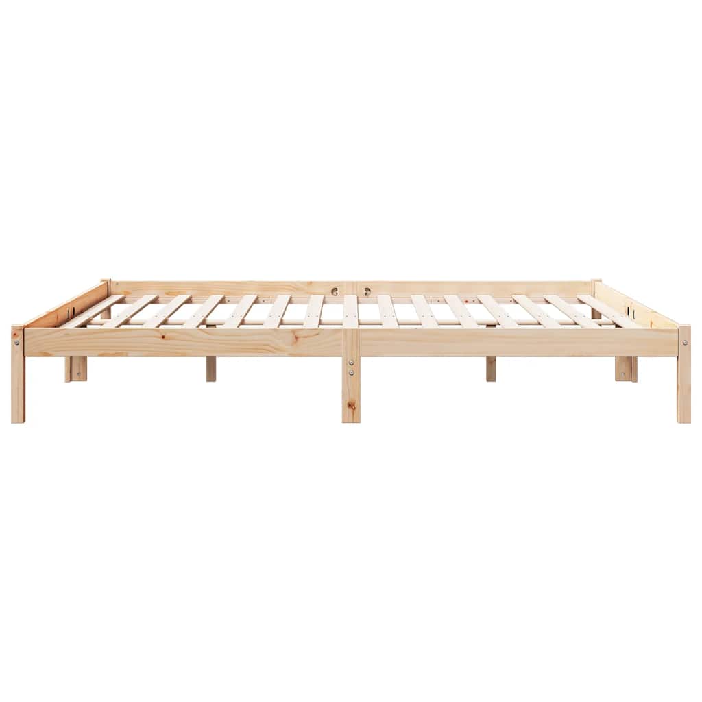 Letto Extra Lungo senza Materasso 200x220 cm in Legno di Pino