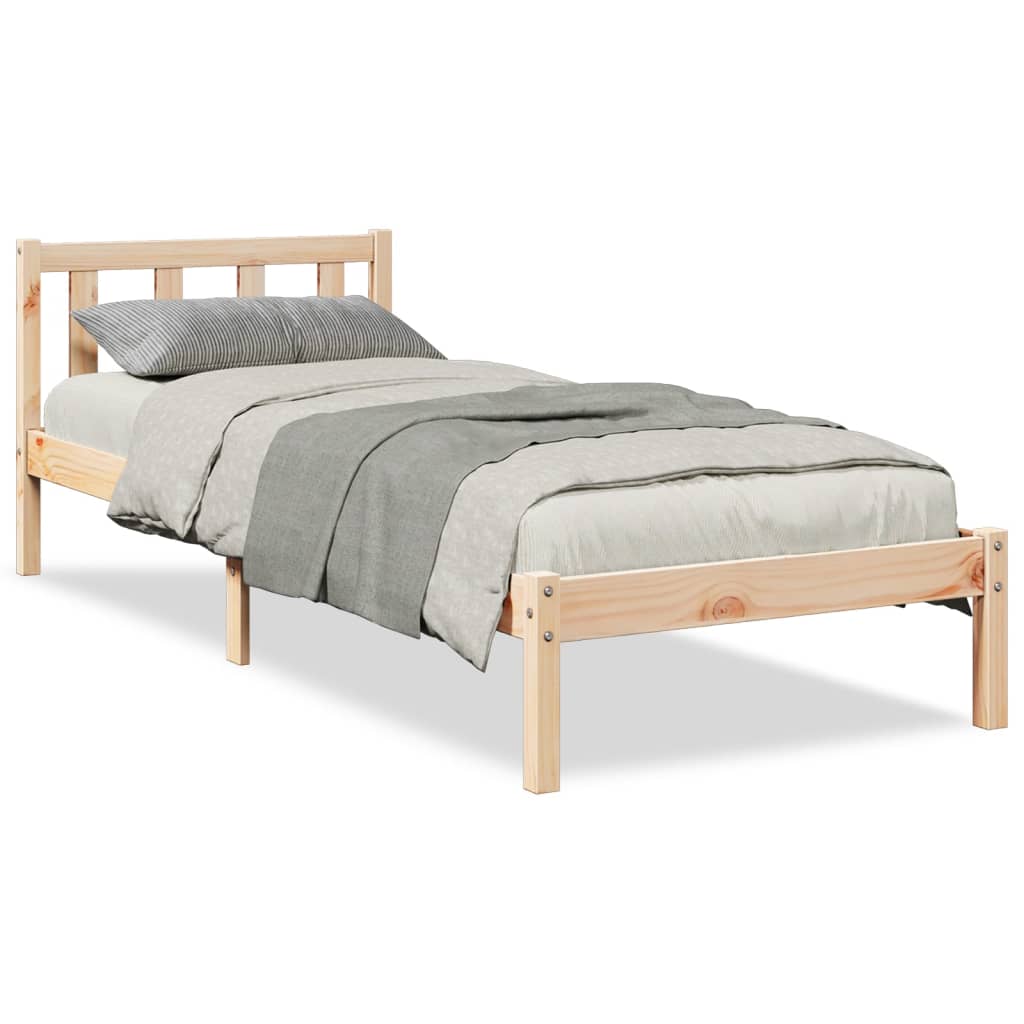 Letto Extra Lungo senza Materasso 180x200 cm in Legno di Pino - homemem39