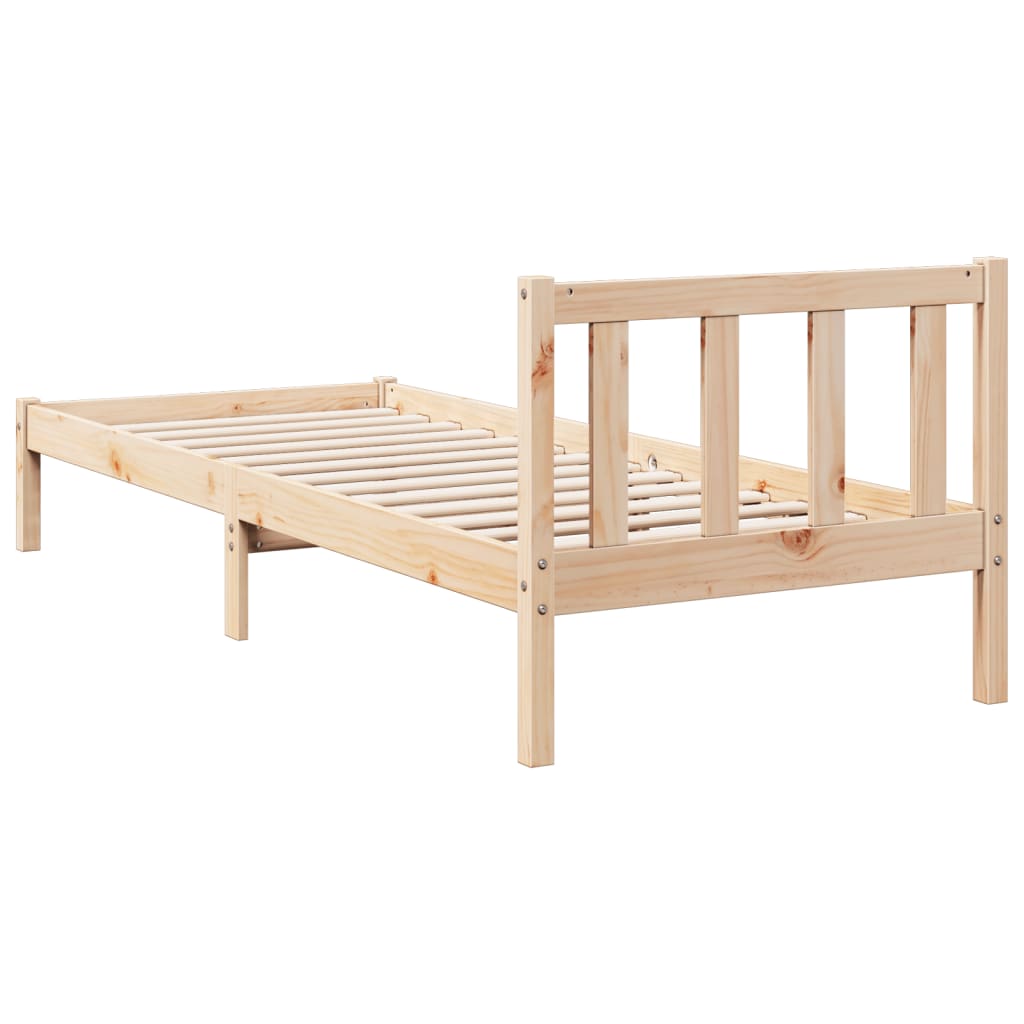 Letto Extra Lungo senza Materasso 100x210 cm in Legno di Pino - homemem39